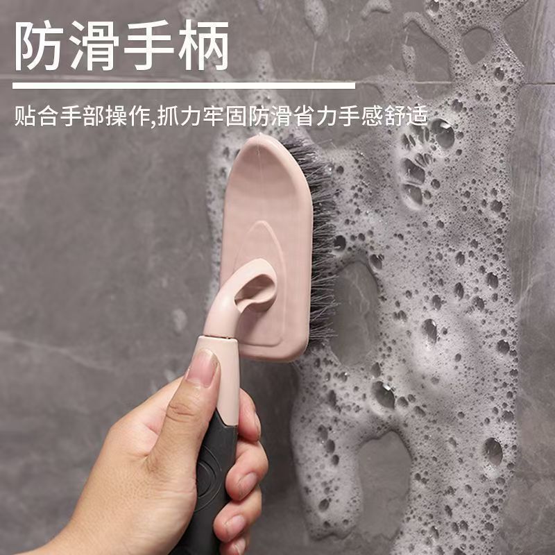 塑料大号硬毛刷子洗地清洁刷刷子硬毛地板刷三角长柄地刷缝隙刷子