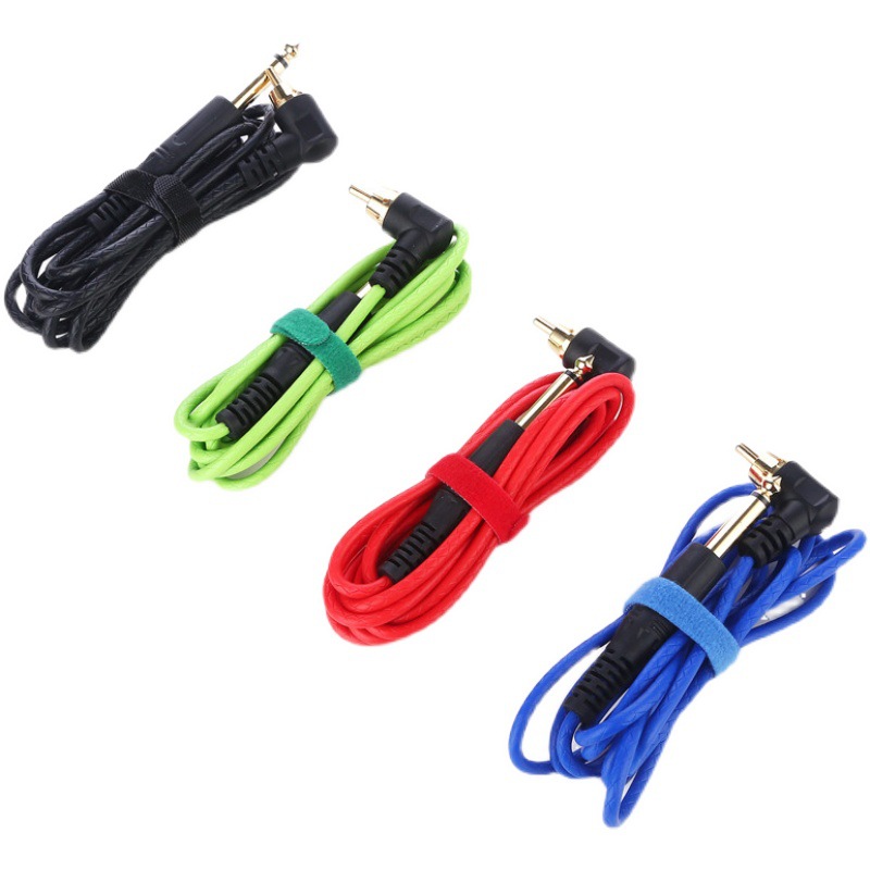 Máquina de tatuaje aguja cable de alimentación codo serpiente interfaz RCA suministro de cable de audio al por mayor máquina de motor DC