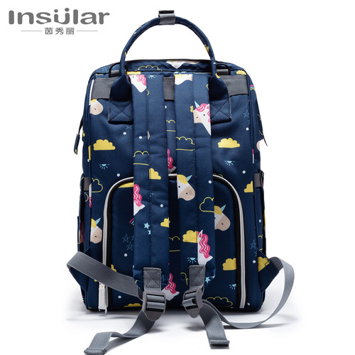 Cross-border large-capacity waterproof portable backpack mommy bag multi-functional backpack mother and baby outing backpack