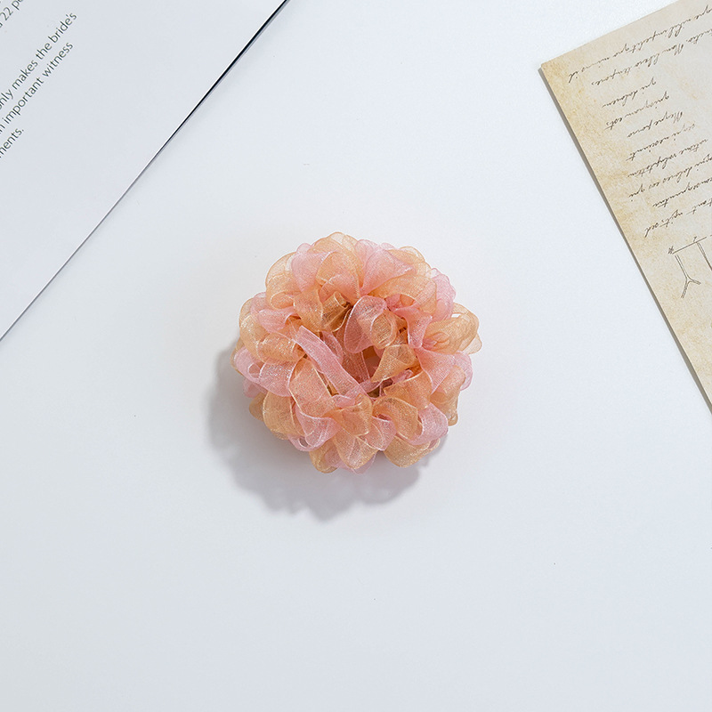 Cabeza de hilo de malla de alta elasticidad bola de cabello cuerda de cabello correa de cabello fresco dulce tocado de cabello de cabello de cola de caballo alta anillo de cabello