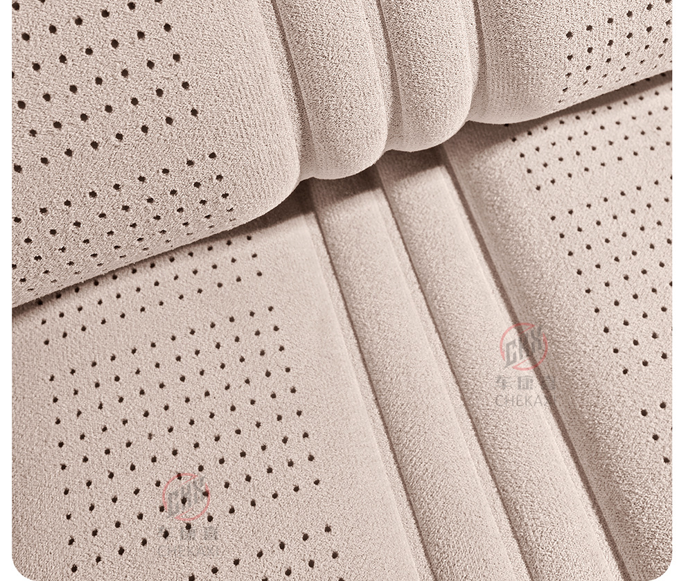 Car seat cushion for all seasons, single-piece seat pad, ventilated and breathable, made of latex and suede, semi-enclosed, non-slip, rear seat cushion