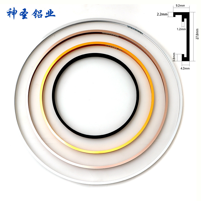 PK7J批發批發鋁合金圓形相框金屬有機玻璃衛浴鏡框裝飾畫框圓框2.