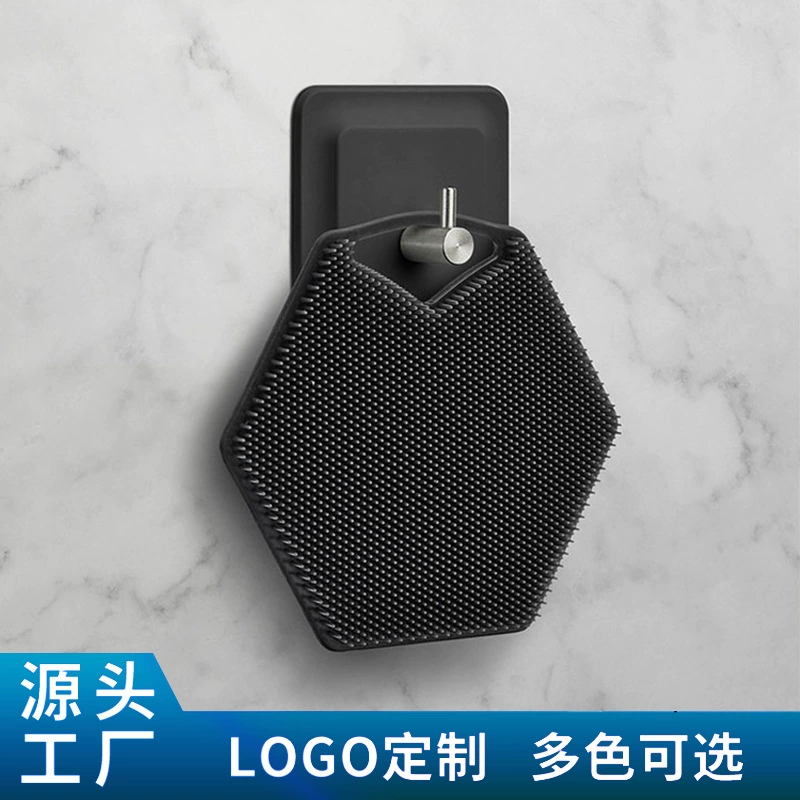 Новое полигональное силиконовое щётка для ванны от Amazon, портативная стена силиконовый клей шампуни гексагональная щётка для купания