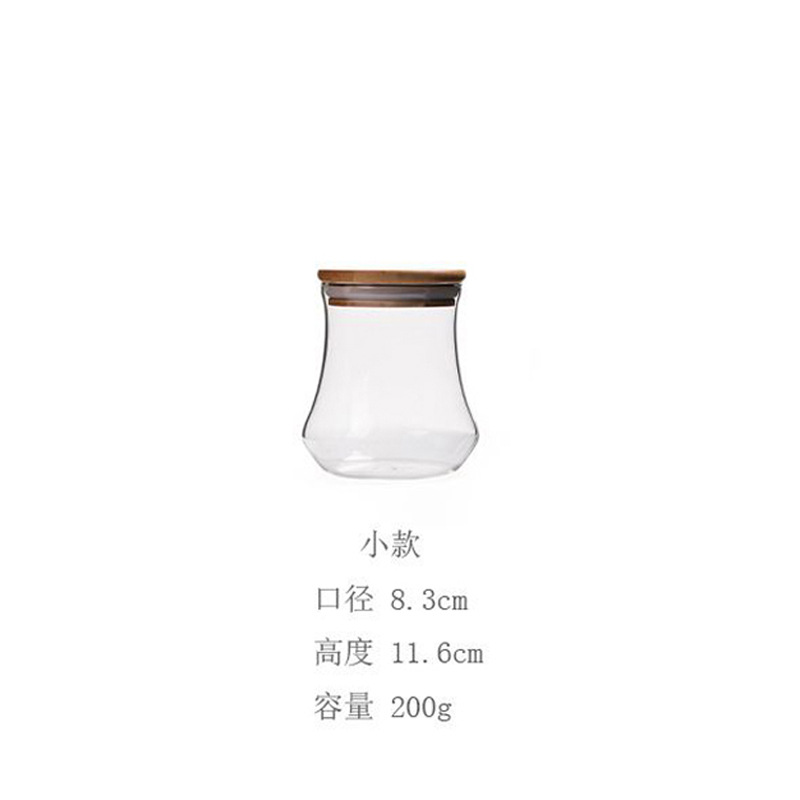 Borosilicato sellado tarro de almacenamiento de alimentos tarro hogar tarro de vidrio tarro de té transparente caramelo snack tarro suministros de cocina