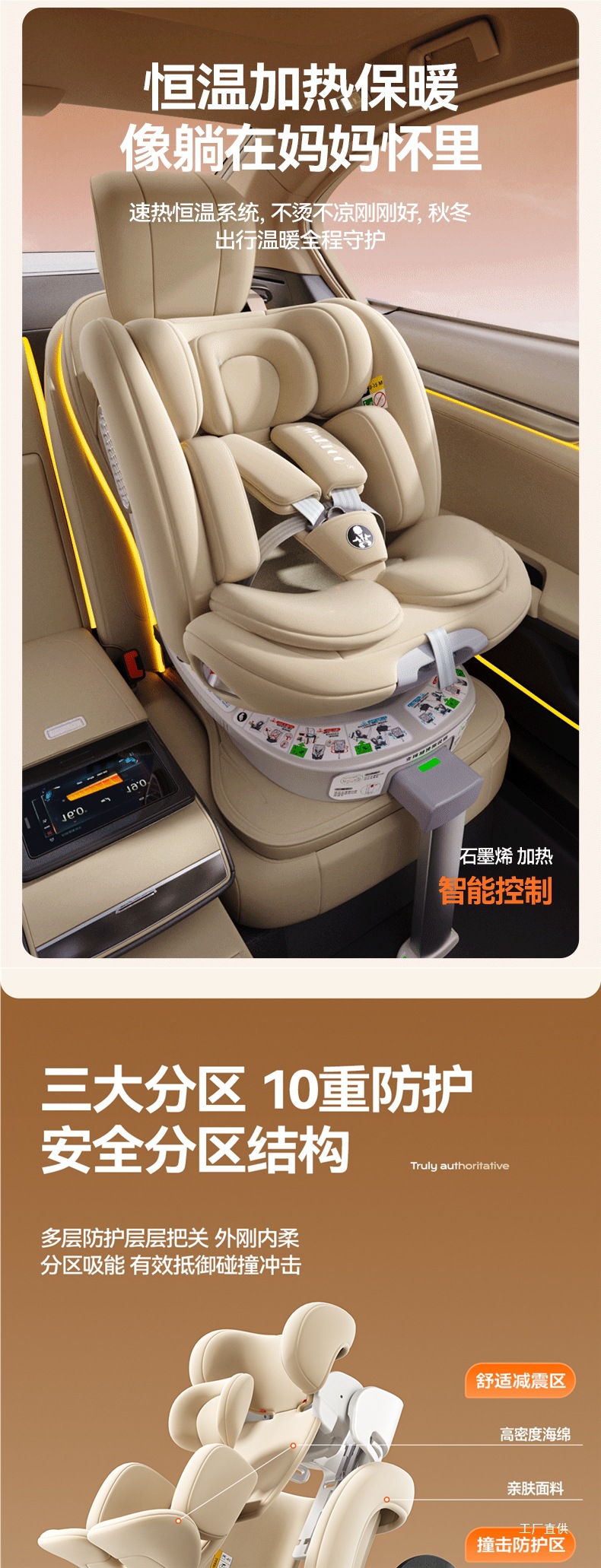 German Dwarfoo Kids Safety Seat Car Baby Car 0 to 12 Years Old Portable Seat Peihui