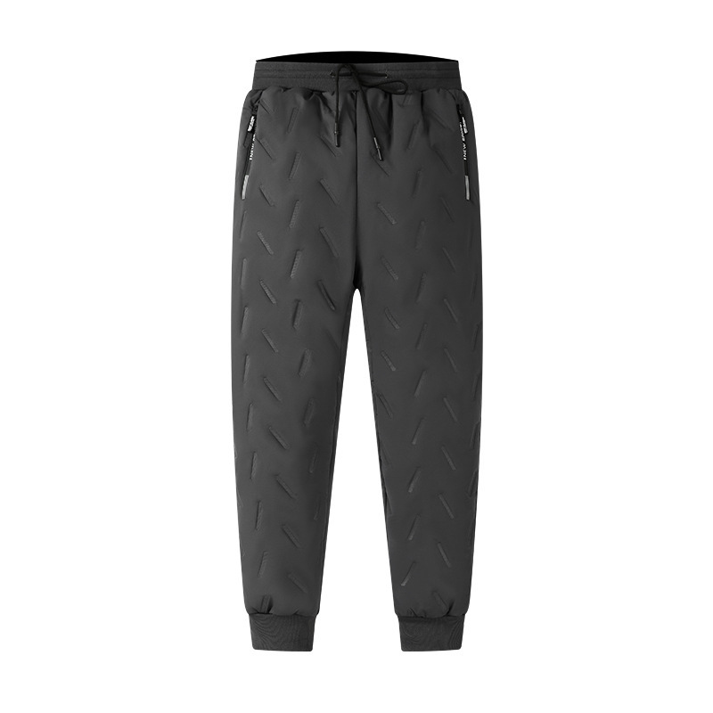 Pantalones de algodón de lana de cordero de invierno para hombres con pantalones de algodón gruesos y sueltos a prueba de viento del noreste.