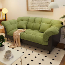 意式极简布艺沙发客厅家用双人小户型门市公寓出租房用大三人沙发