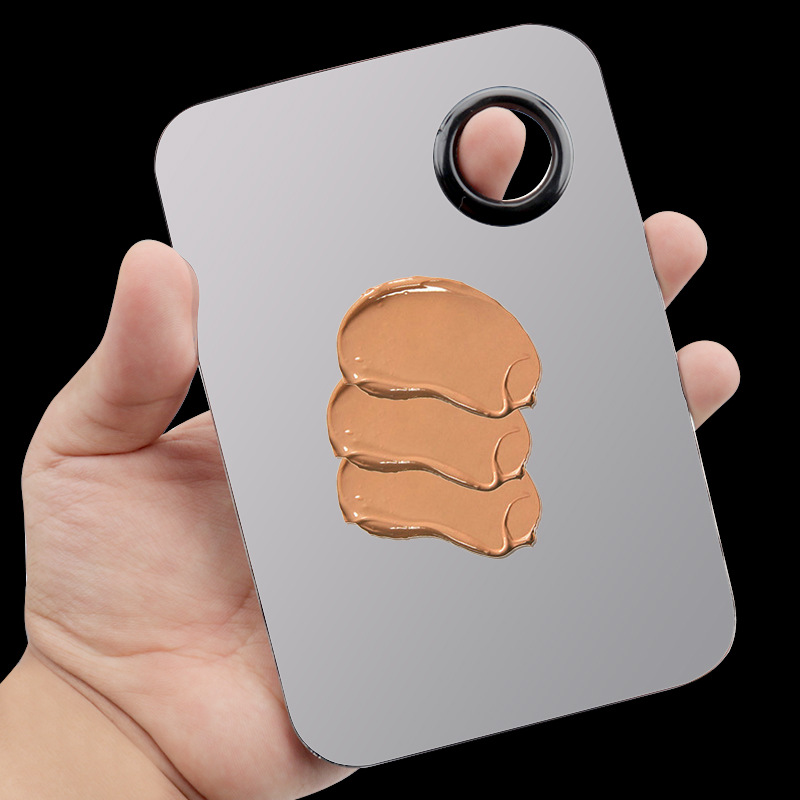 Venta al por mayor de acero inoxidable paleta de maquillaje de belleza paleta de maquillaje herramientas de embalaje independiente paleta traje