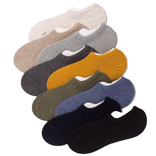 Socks for men, combed cotton, deodorant, sweat-absorbent, non-slip, non-falling, shallow mouth invisible boat socks, short socks, summer men's socks, pure cotton