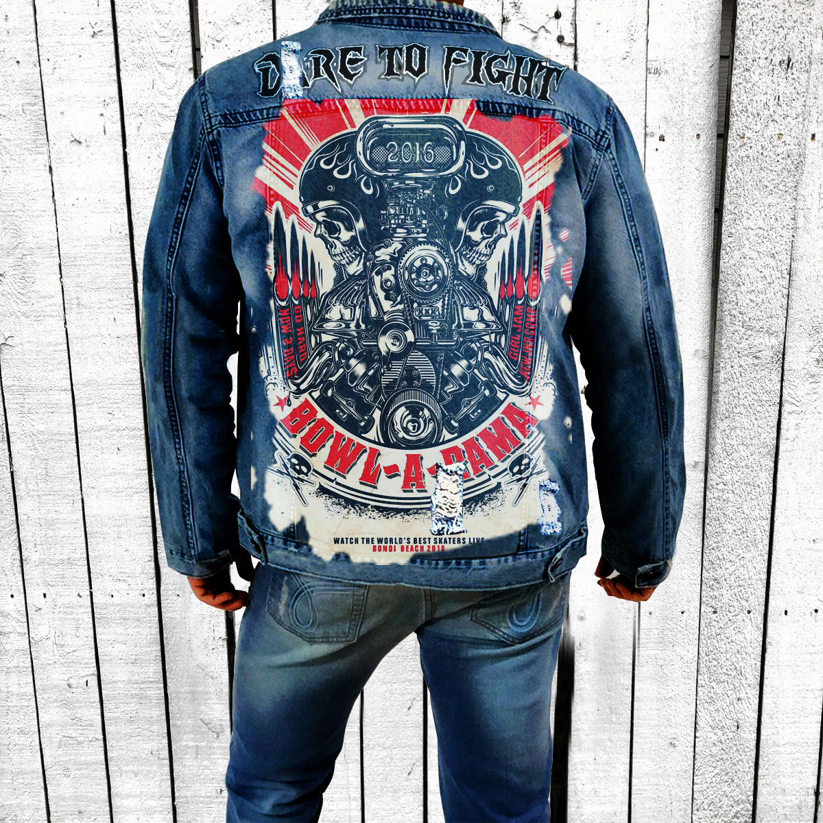 Men's Denim Jacket Round Neck Casual Printed Jacket For Autumn_voghion.com