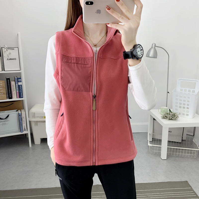 Yao chaleco de terciopelo para hombres y mujeres al aire libre chaleco de terciopelo cálido ocio chaleco de terciopelo cardigans chaqueta de moda image 9