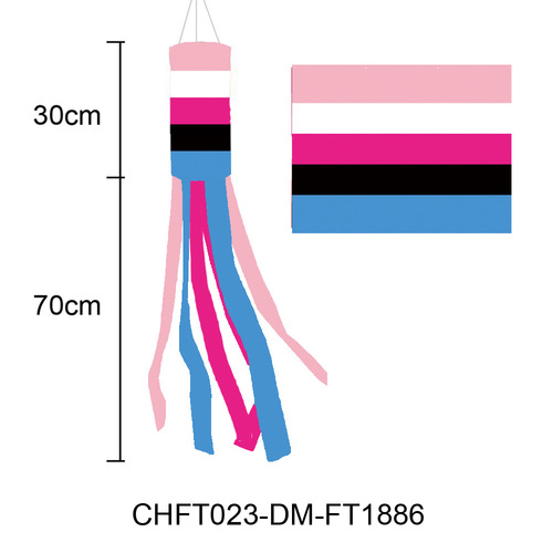 Cross-border Rainbow Wind Cone Flag Outdoor Windsock Party Yard Decoration 13x100cm Atmosphere Supplies Flag Wholesale