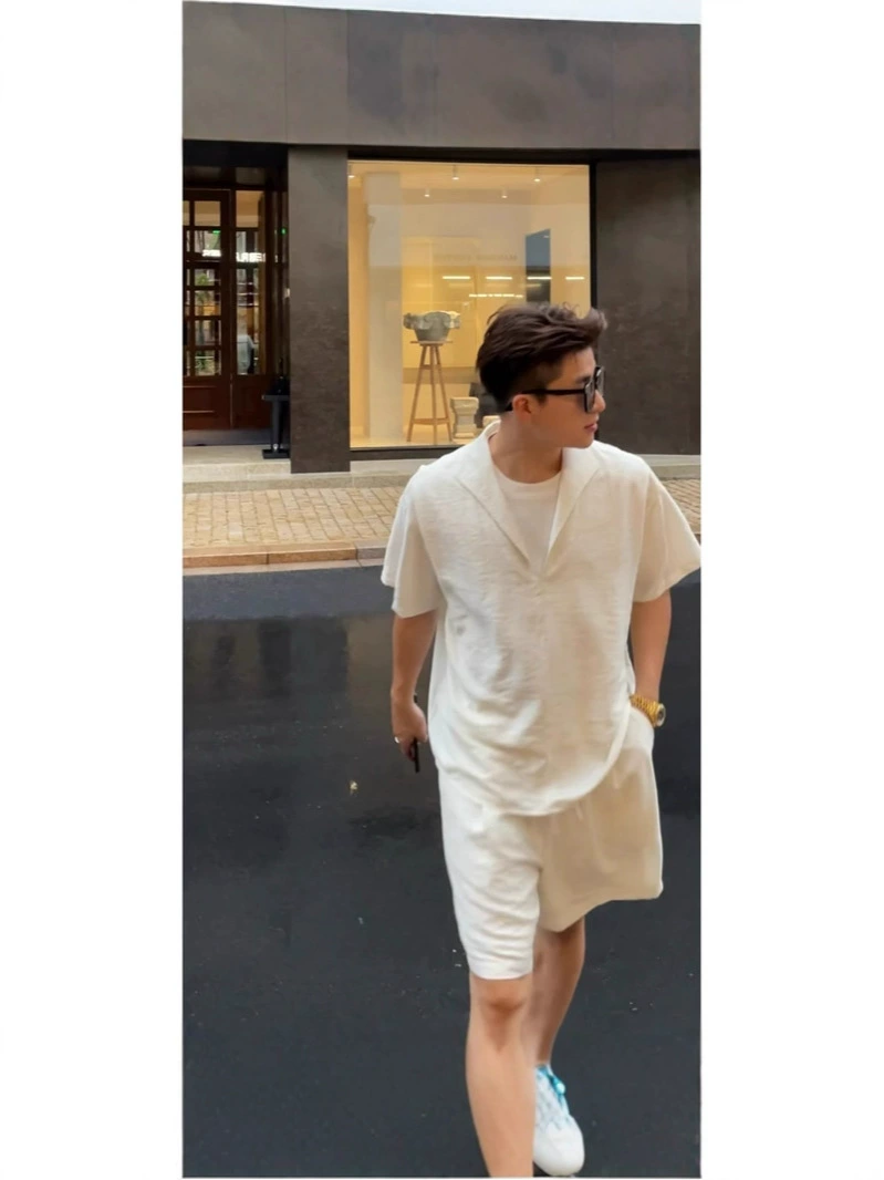 Set, men's shirt, simple and elegant design