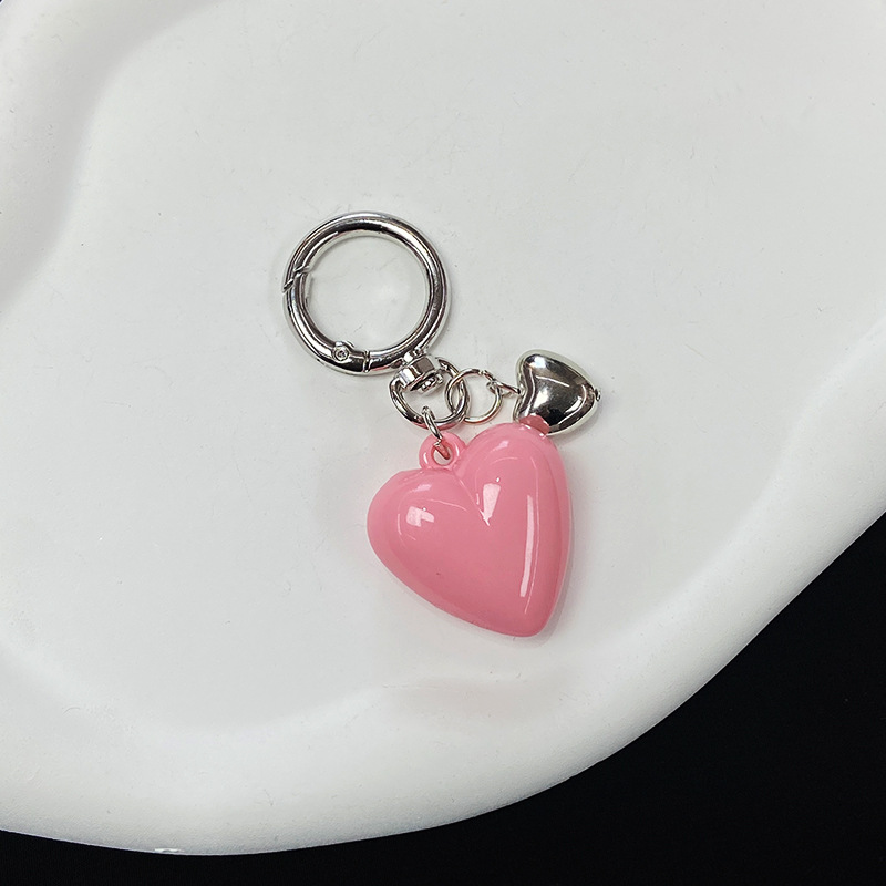 23g Weight Bag Pendant, Keychain Classification 1 Piece Quantity Holiday, Banquet, Daily Occasion Acrylic Material Valentine'S Day Festival Heart Shape Pattern Unisex Gender Korean Style Style Korean Style Heart Shape Arylic Valentine'S Day Unisex Bag Pendant Keychain 7