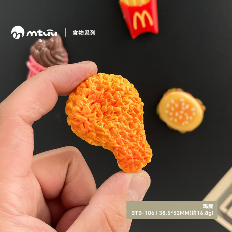 磁吸冰箱贴仿真食物水果蔬菜美食3d立体磁铁吸铁石树脂装饰磁性贴|undefined