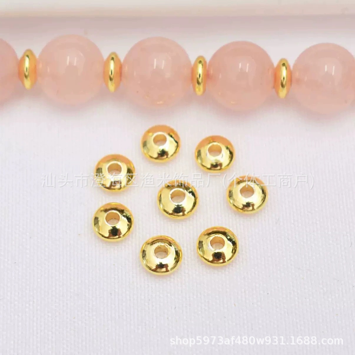 Color-Preserving 18K Gold-Covered Glossy Abacus Spacer 4mm 5mm Bracelet Spacer Beads Accessories Crystal DIY Bracelet Braided Rope Beads
