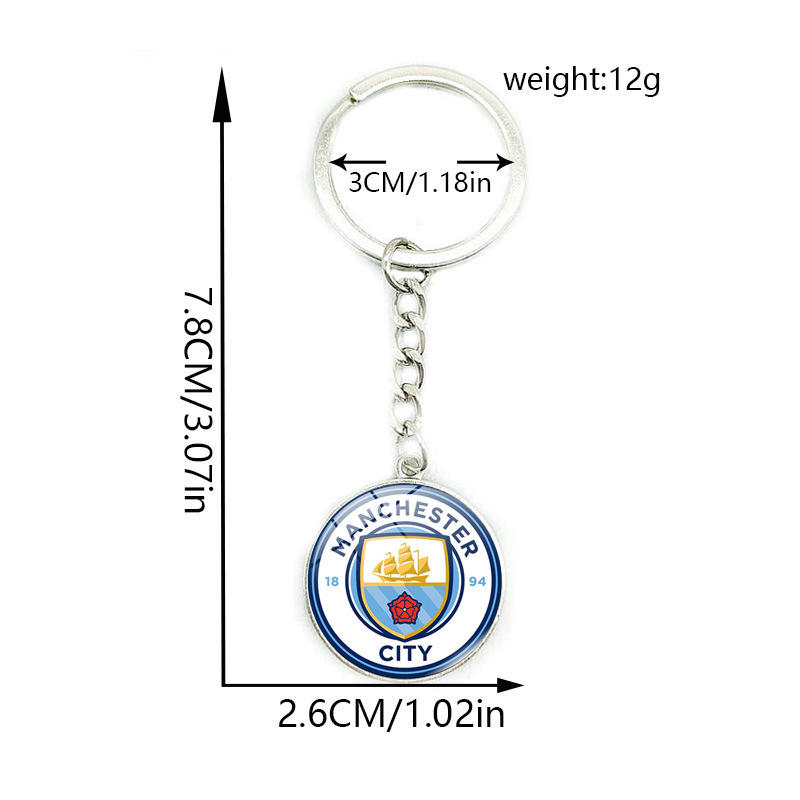 Serie A La Liga Bundesliga Premier League Ligue 1 Equipo de fútbol Emblema Tiempo Gema Llavero Colgante de coche Producción del equipo