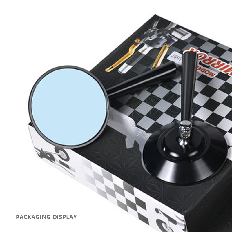 Espejo retrovisor modificado de motocicleta SUPAGP Espejo redondo retro universal Aleación de aluminio fuerte MSX espejo retrovisor de coche deportivo