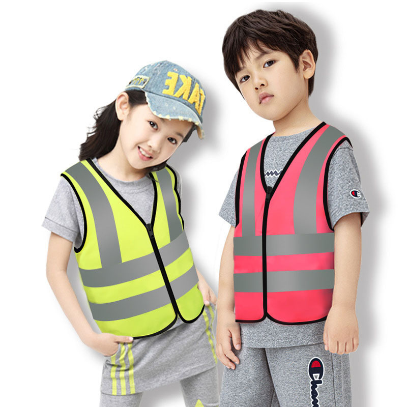 Children's Kindergarten Reflective Vest, Outdoor Reflective Clothing with Printed Logo, Safety Warning Vest for Primary School Students