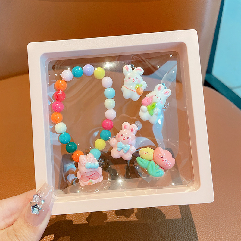 儿童卡通精美手链小女孩水晶串珠手环宝宝礼物女款手串饰品套装|undefined