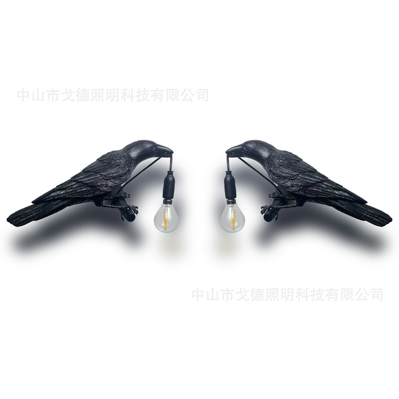 Cross-border exclusive for auspicious bird wall lamp resin DC5VUSB table lamp crow no lamp with lamp series