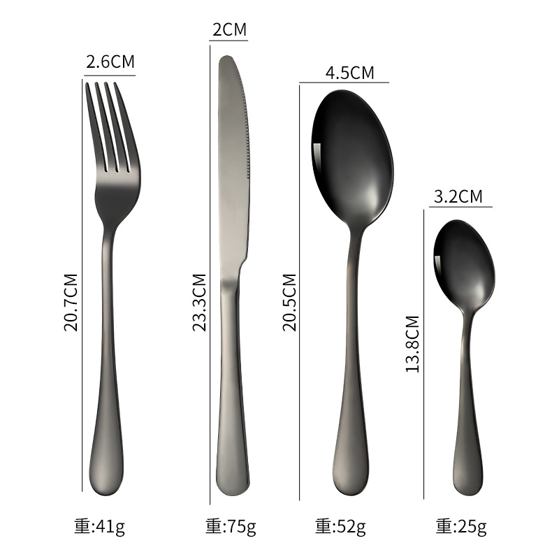 Transfronterizo Amazon 1010 vajilla de acero inoxidable 24 piezas de vajilla cuchillo de carne, tenedor y cuchara caja de regalo traje al por mayor