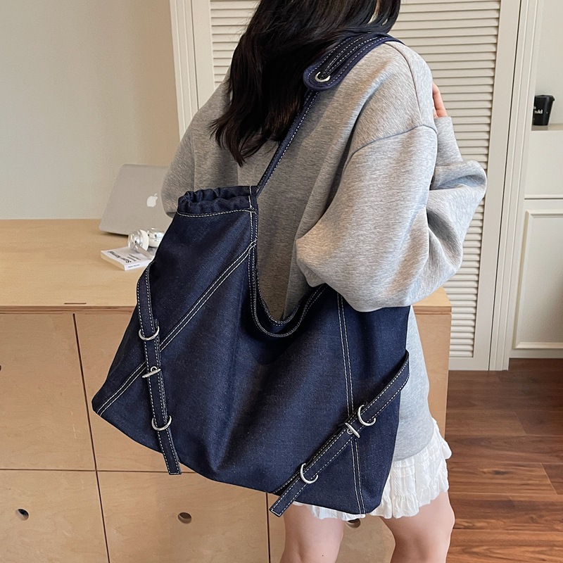 (Cross-border trading), fashionable retro denim underarm bag, shoulder bag, capacious one-shoulder bag