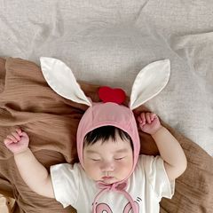 Summer 2024 New Korean Style Baby Bodysuit with Ins Style Heart Rabbit Print Onesie Set for Infants