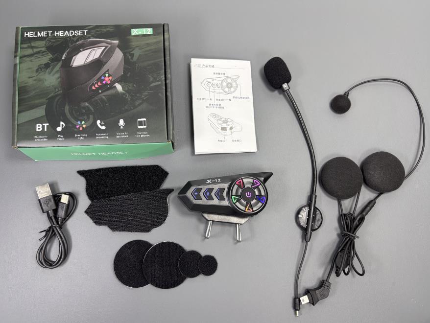 Casco de motocicleta con auriculares Bluetooth integrados, batería de larga duración, casco integral integrado, auriculares con bajos potentes para motociclismo, directo de fábrica.
