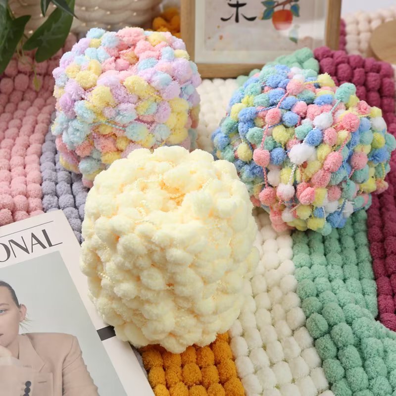 Duan dyed adzuki bean ball wool pearl bean thread hand woven sofa cushion thread car cushion thread blanket thread