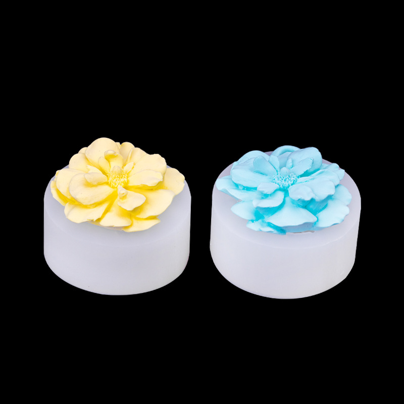 Flor Blooming forma molde fondant cake molde de silicona DIY para hornear llavero decoración epoxi