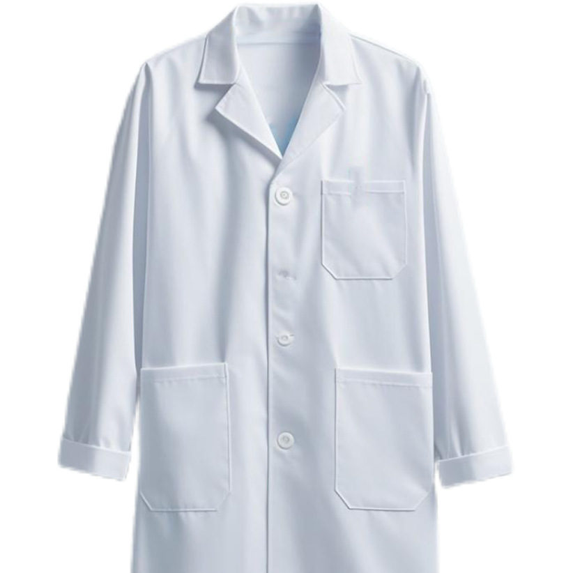 White Coat Nurse Medical Male and Female Work Doctor Uniform Special Doctor Oral Non-Pilling Long-Sleeved Printed Student