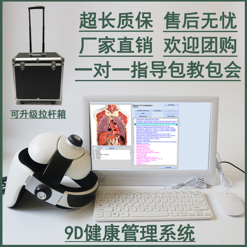 9D Detector English Traditional Nonlinear Whole Body Sub-health Management System Analysis Organ Cell Life