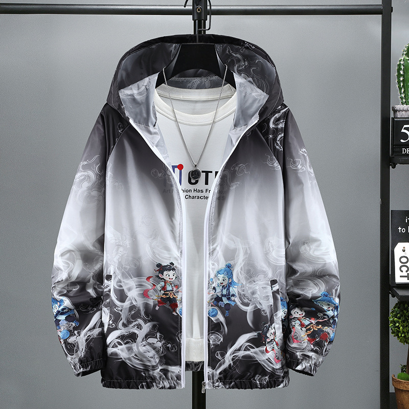 Roupas masculinas de secagem rápida, com proteção solar, ideais para o verão, confortáveis para a pele, perfeitas para esportes ao ar livre, com estampas finas e modernas._voghion.com
