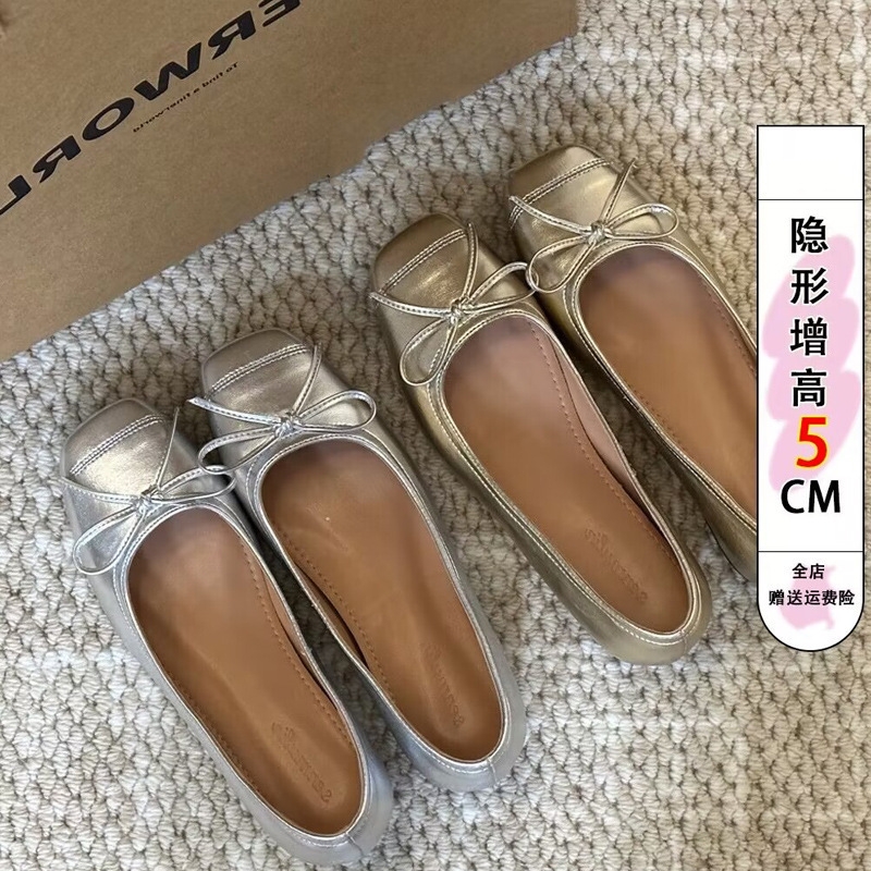 In Stock~2026 Spring and Autumn New Style Petite Fairy Height-Increasing Mary Jane Women's Shoes, Light Luxury Women's Shoes, Low-Top Single Shoes