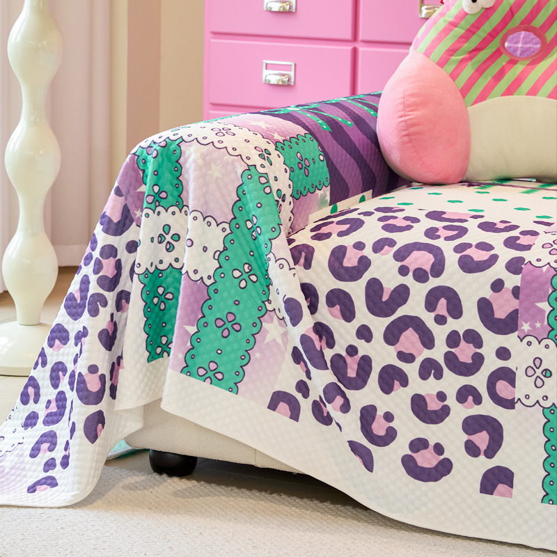 Purple Love Ice Silk, toalla de sofá fresca pequeña, tela de cubierta, nuevo cojín de sofá, funda universal de cubierta completa universal de verano