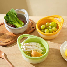 新款创意双层沥水篮厨房家用可分离收提式水果蔬菜洗菜盆洗菜篮子