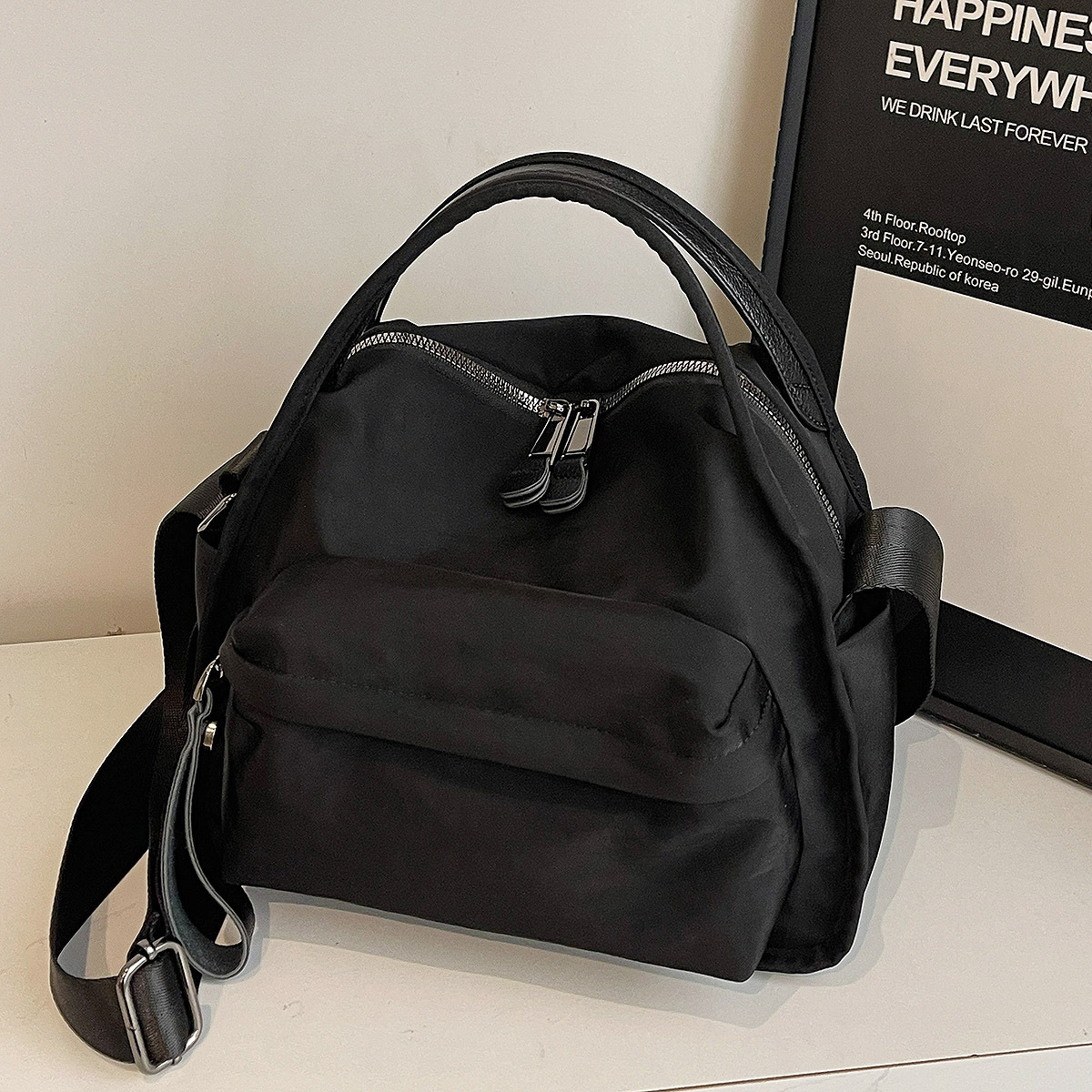 Women's Large Capacity Lightweight Nylon Crossbody Bag, Casual Handbag, Versatile Shoulder Bag For College Students, Class And Commuting - Thumbnail 6