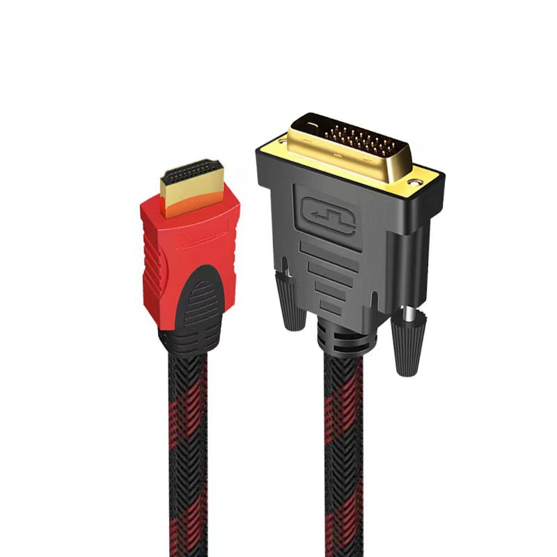 Источник производителя 5м HDMI к DVI24+1 HD линия HDMI к DVI двойное магнитное кольцо позолота
