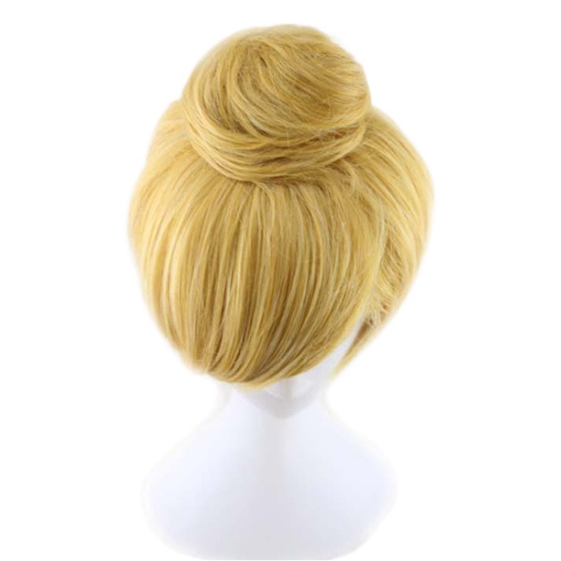 COS color Campanilla maravilloso de hadas de Oro solo bolso del pelo modelado anime peluca Cosplay peluca corta