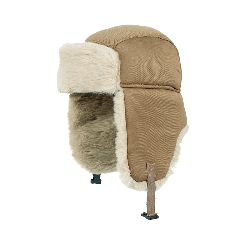 Winter Outdoor Ear Protection Hat for Men, Winter Camouflage Windproof Pilot Motorcycle Hat, Plush Warm Lei Feng Hat