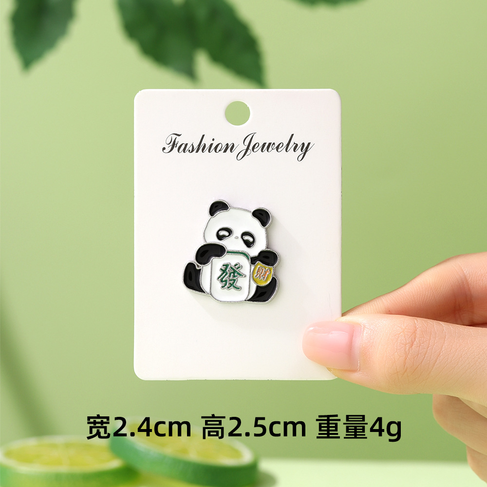 Dibujos animados lindo panda flor flor broche colección de la familia panda animal metal insignia accesorios de ropa para niños regalos