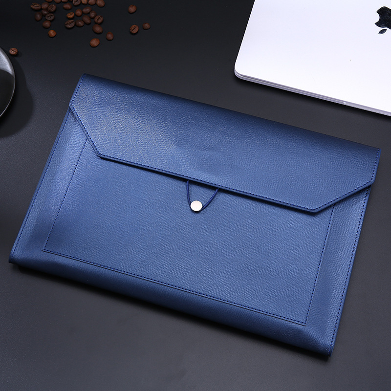卸売 A4 レザー磁気バックルファイルバッグ大容量収納ファイルバッグ A5PU レザービジネスオフィス会議情報バッグ|undefined