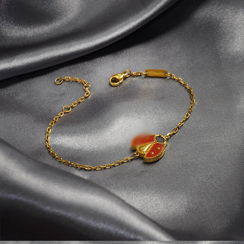 Premium Version of Seven-Star Ladybug Bracelet 18K Gold Single Insect Bracelet Fashion Easiest for Match Bracelet Light Luxury