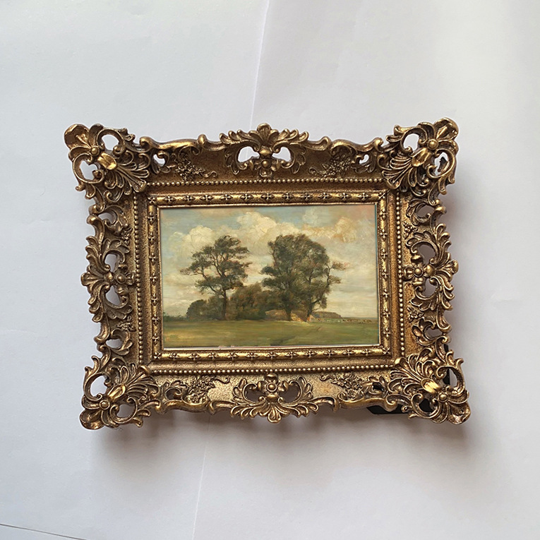 Vintage retro European resin craft wine cabinet TV cabinet entrance wall hanging picture frame home decoration picture frame