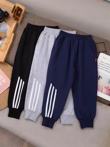 Cross-border goods exclusively for children, pure cotton pants, men's sports pants, small and medium-sized children's anti-mosquito pants, students 'school uniform pants