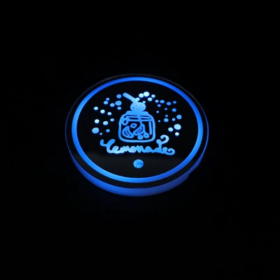 Car Led Luminous Water Anti-slip mat - milk-tea