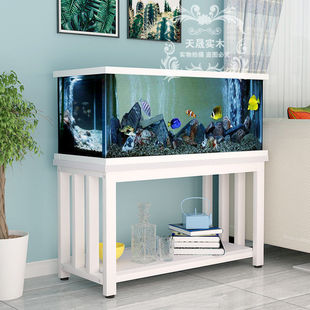 Fish Tank Shelf Base Cabinet Small Cabinet Iron Grass Tank Base Cabinet Living Room Load-Bearing Rack Custom-Made Solid Wood Fish Tank Shelf Base