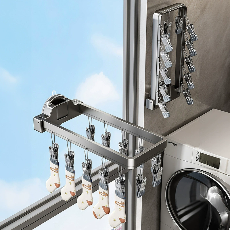 Складная вешалка для носков на присоске, бытовая вешалка для детской одежды, сушилка для одежды, многофункциональная сушилка для носков, зажим для носков на балконе, вешалка для ванной комнаты