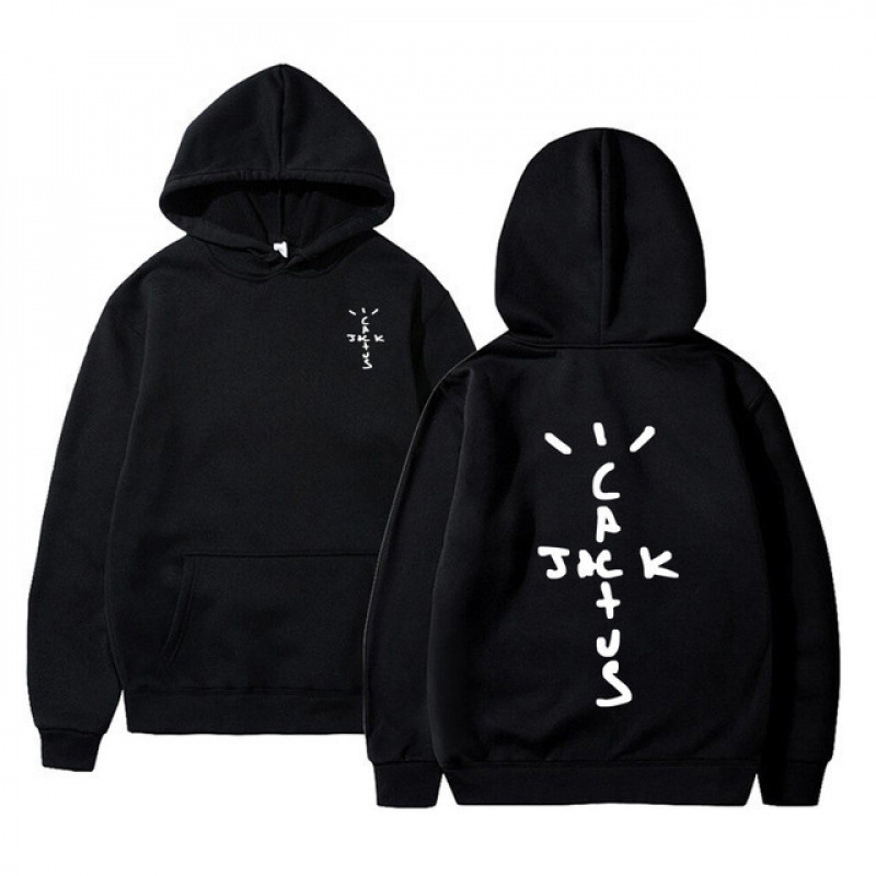 Cactus Jack Swag Letter Print Hooded Sweatshirt Women's and Men's Hooded Sweatshirt Casual Pullover